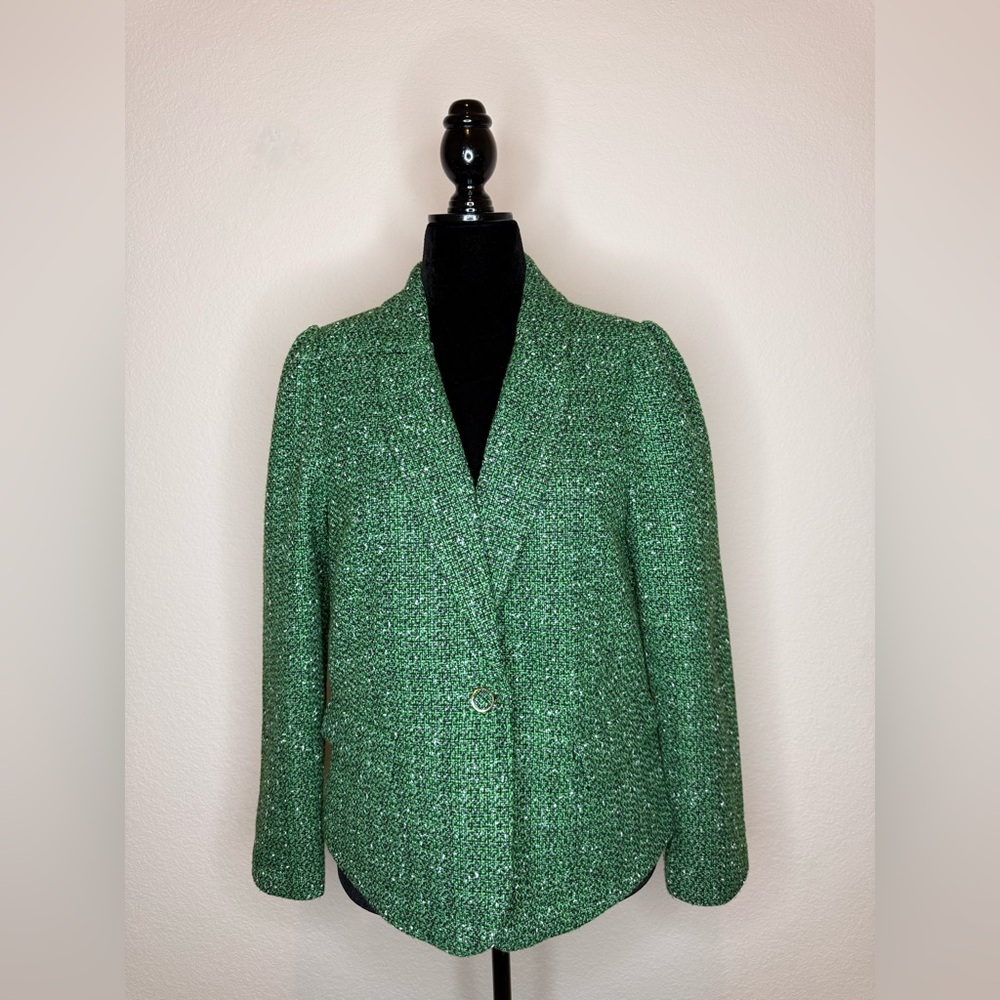 Zac & Rachel Emerald Tweed Blazer
